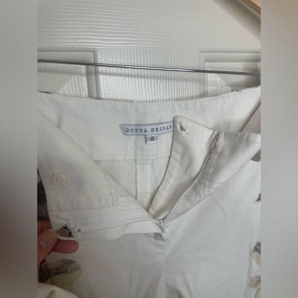 Donna Degnan White Floral Print Jacket & Pants Set Women’s Size 4 Cotton Blend - Picture 8 of 14